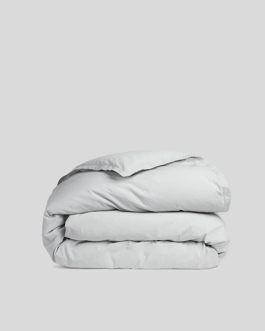 Light Grey Percale Duvet Cover
