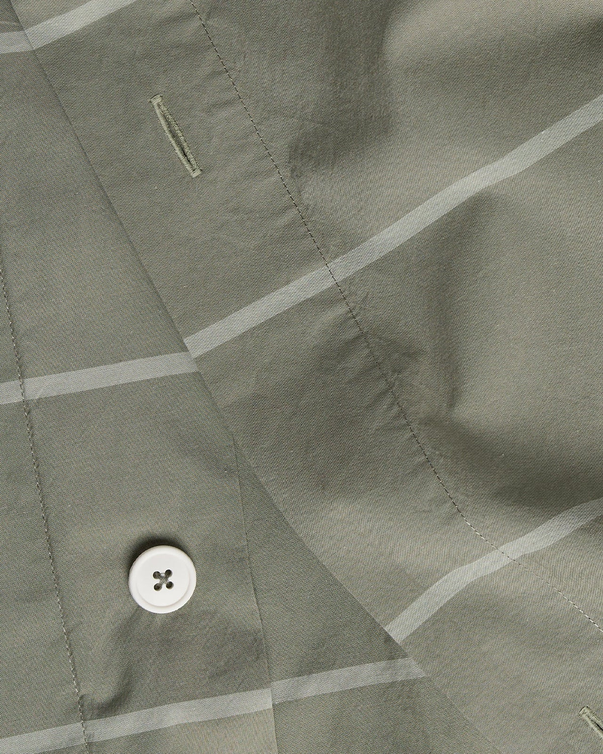 Moss Stripe Percale Duvet Cover