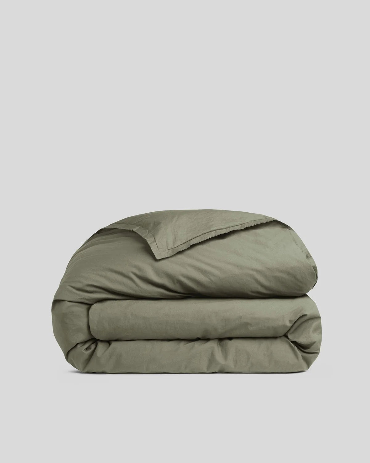 Moss Percale Duvet Cover
