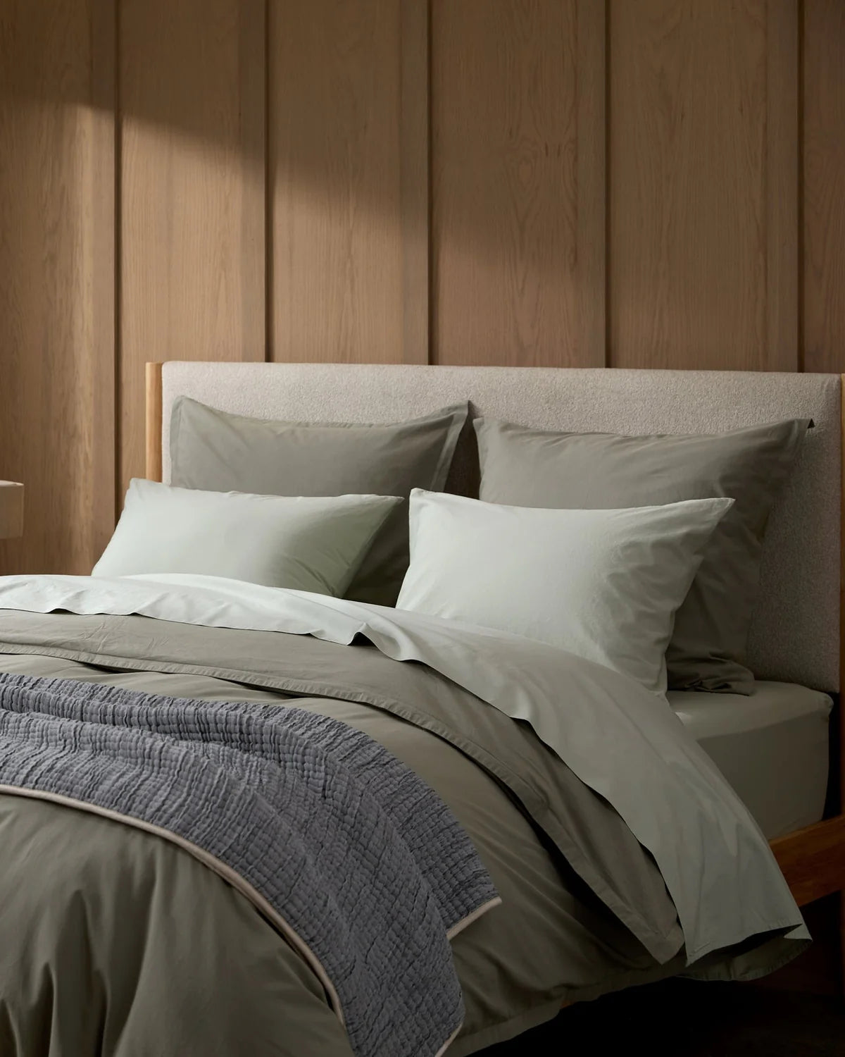 Moss Percale Duvet Cover