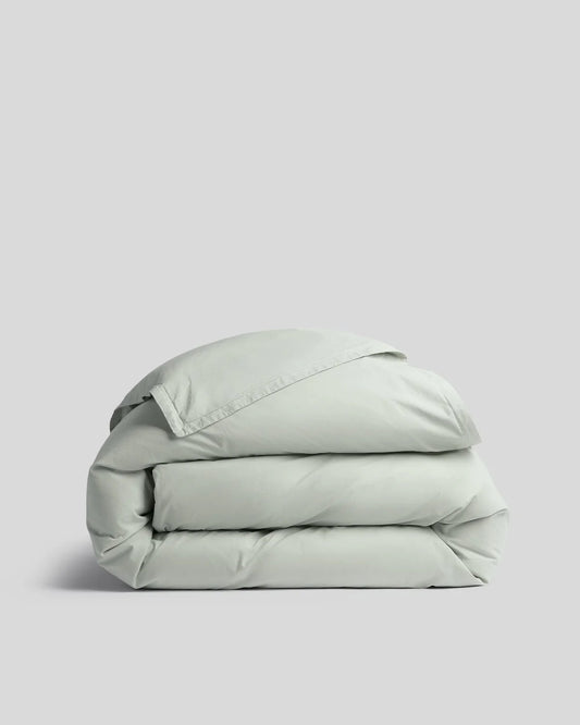 Sage Percale Duvet Cover