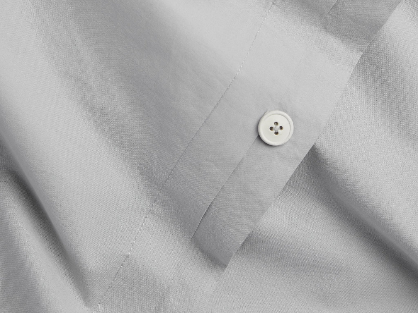 Light Grey Percale Duvet Cover