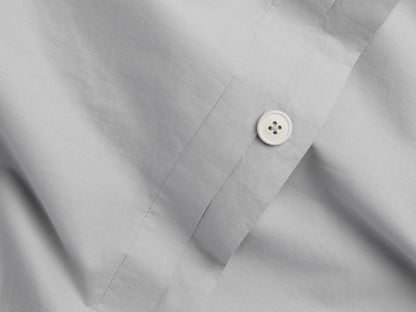 Light Grey Percale Duvet Cover