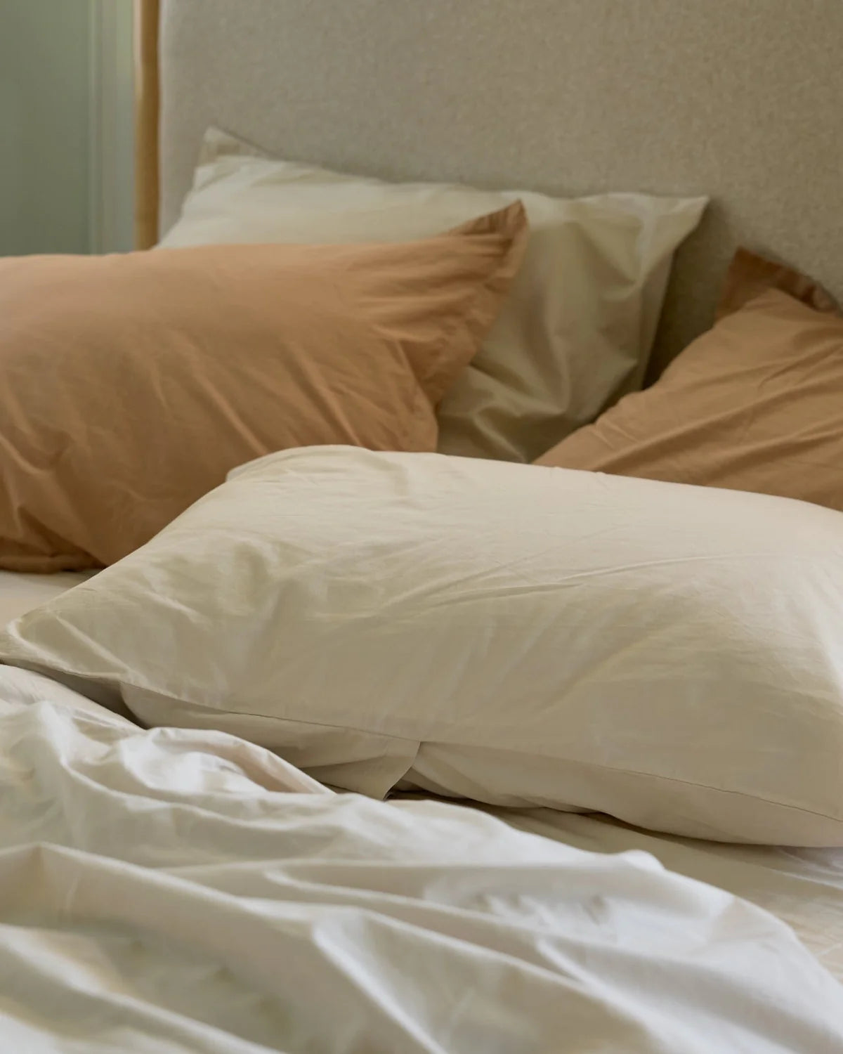 Bone Percale Pillowcase Set