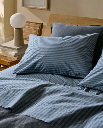 Dusk Stripe Percale Pillowcase Set