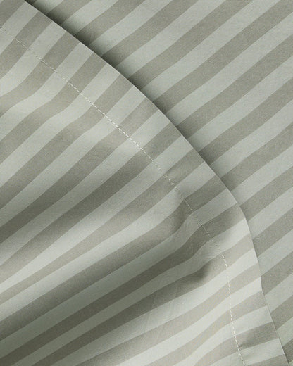 Moss Stripe Percale Pillowcase Set