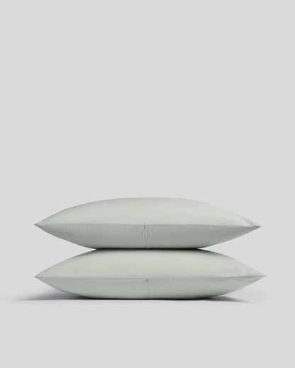 Sage Percale Pillowcase Set