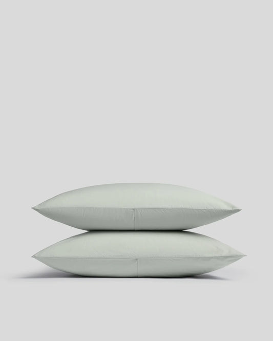 Sage Percale Pillowcase Set