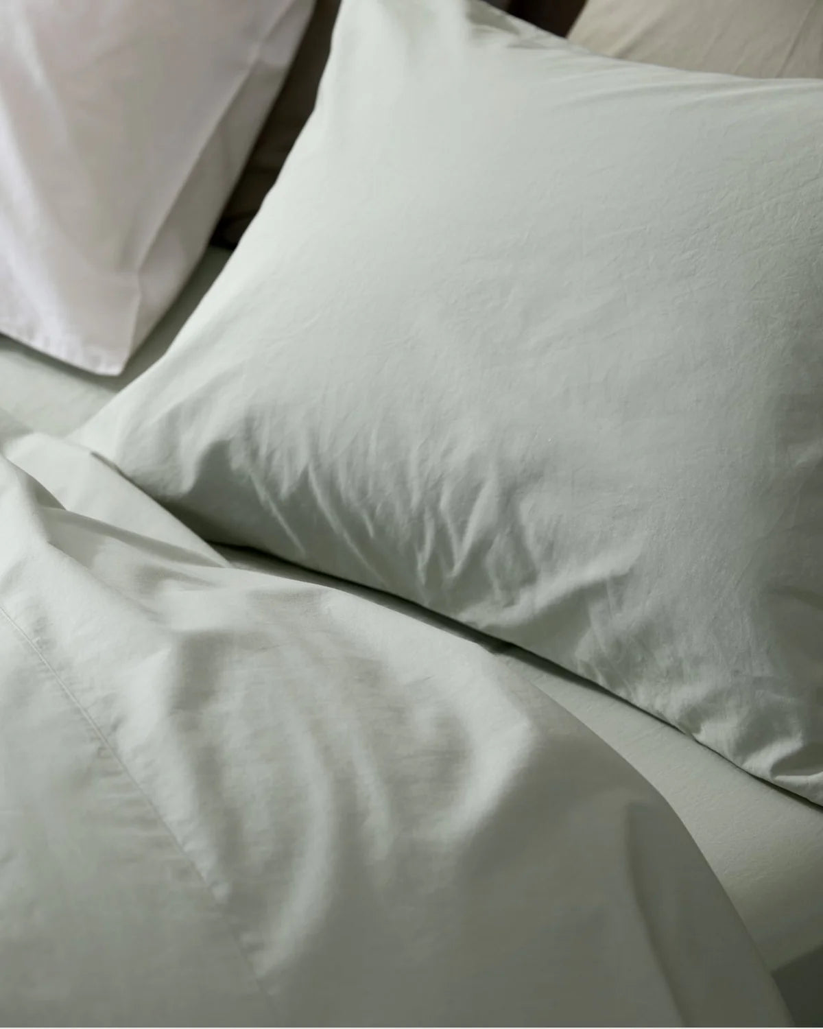 Sage Percale Pillowcase Set