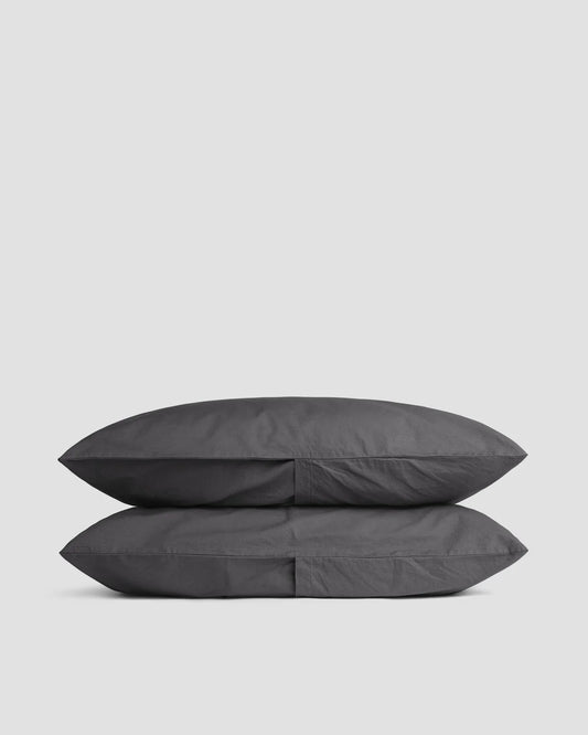 Slate Percale Pillowcase Set