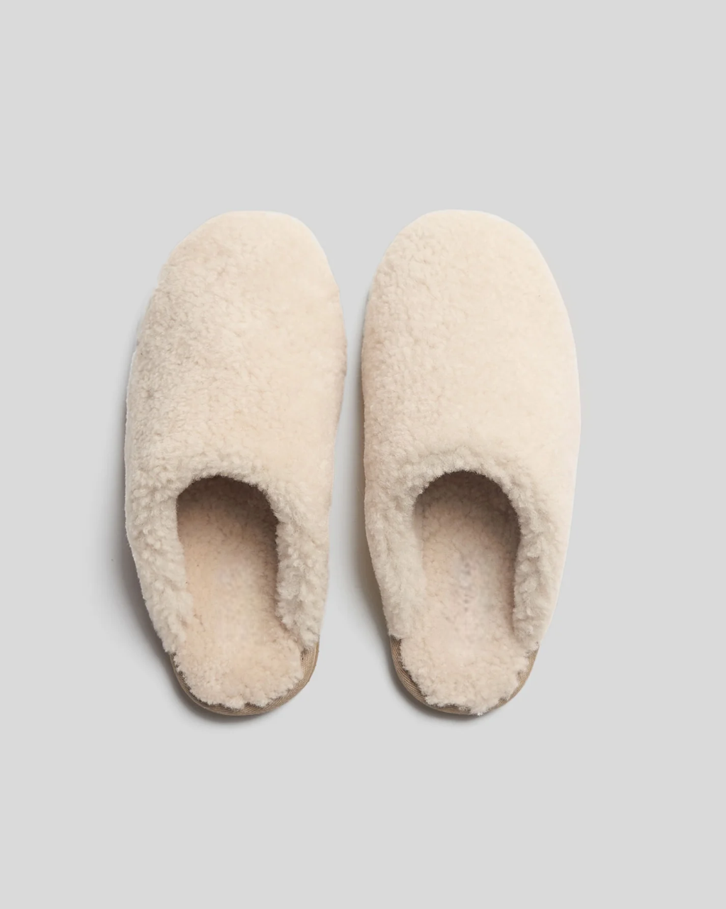 Natural Shearling Wool Clogs