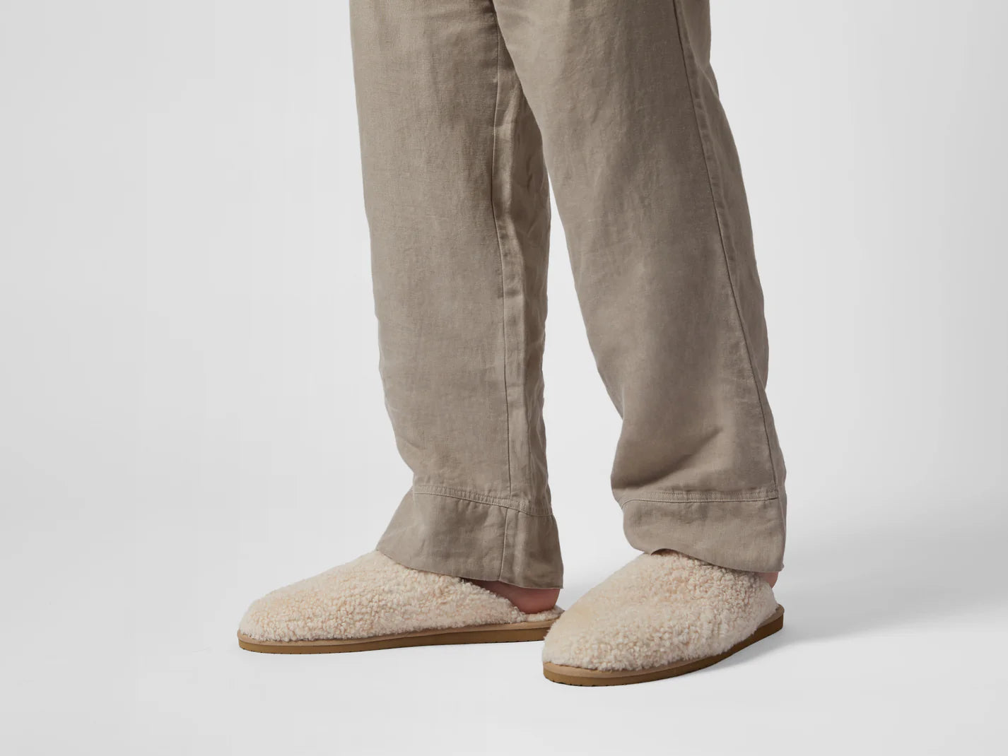 Natural Shearling Wool Clogs