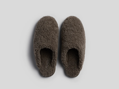 Ash Shearling Wool Clogs