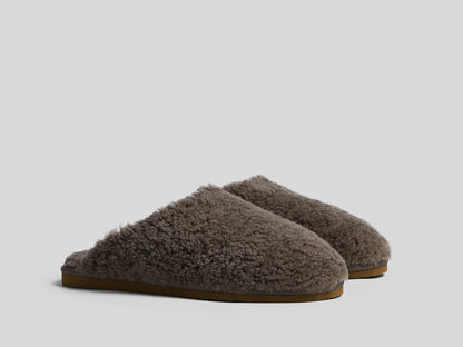 Ash Shearling Wool Clogs