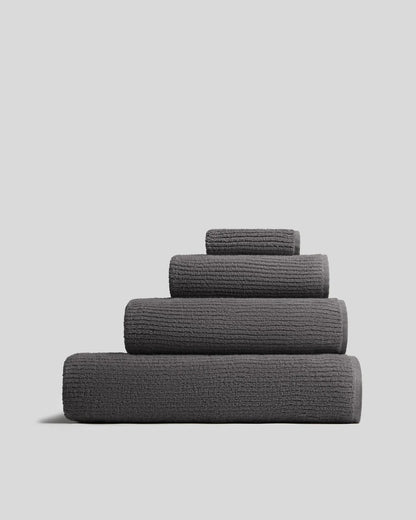 Dark Grey Soft Rib Towels