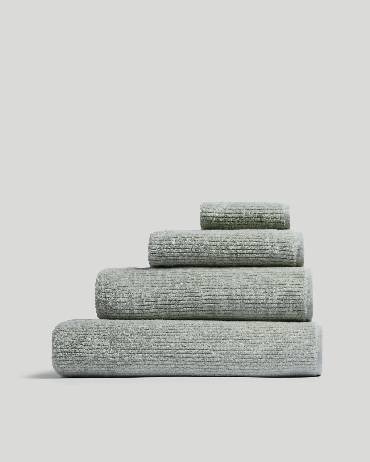 Sage Soft Rib Towels