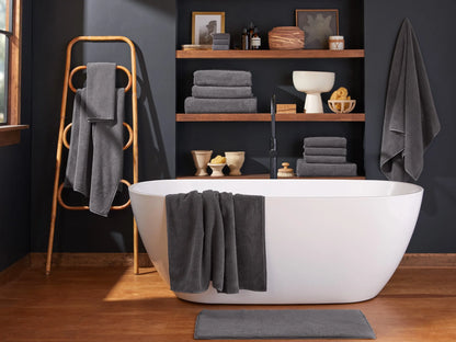 Dark Grey Soft Rib Towels