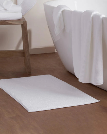 White Soft Rib Tub Mat