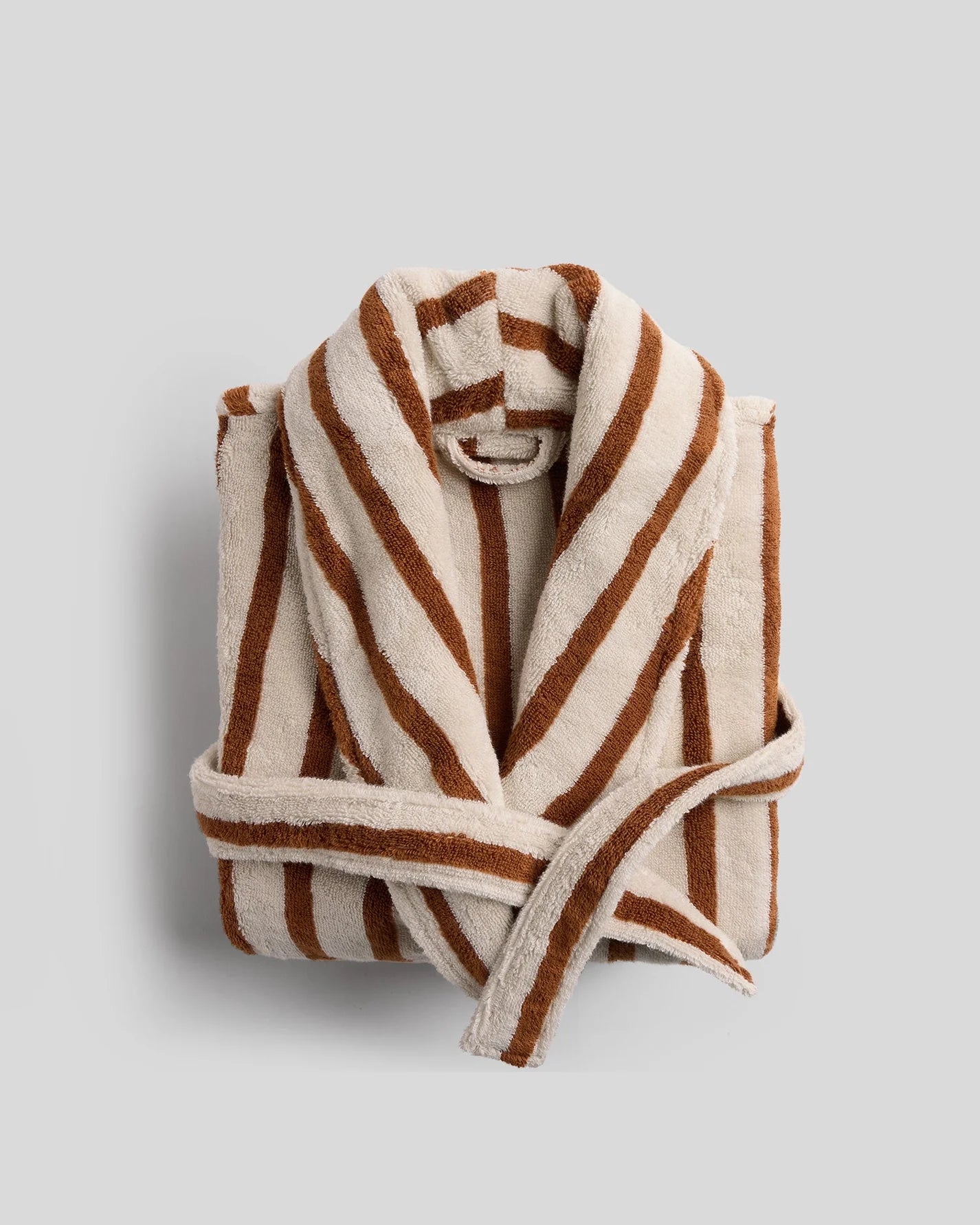 Bone & Tobacco Terry Stripe Robe