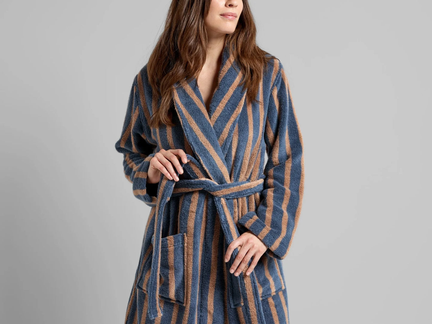 Dusk & Adobe Terry Stripe Robe