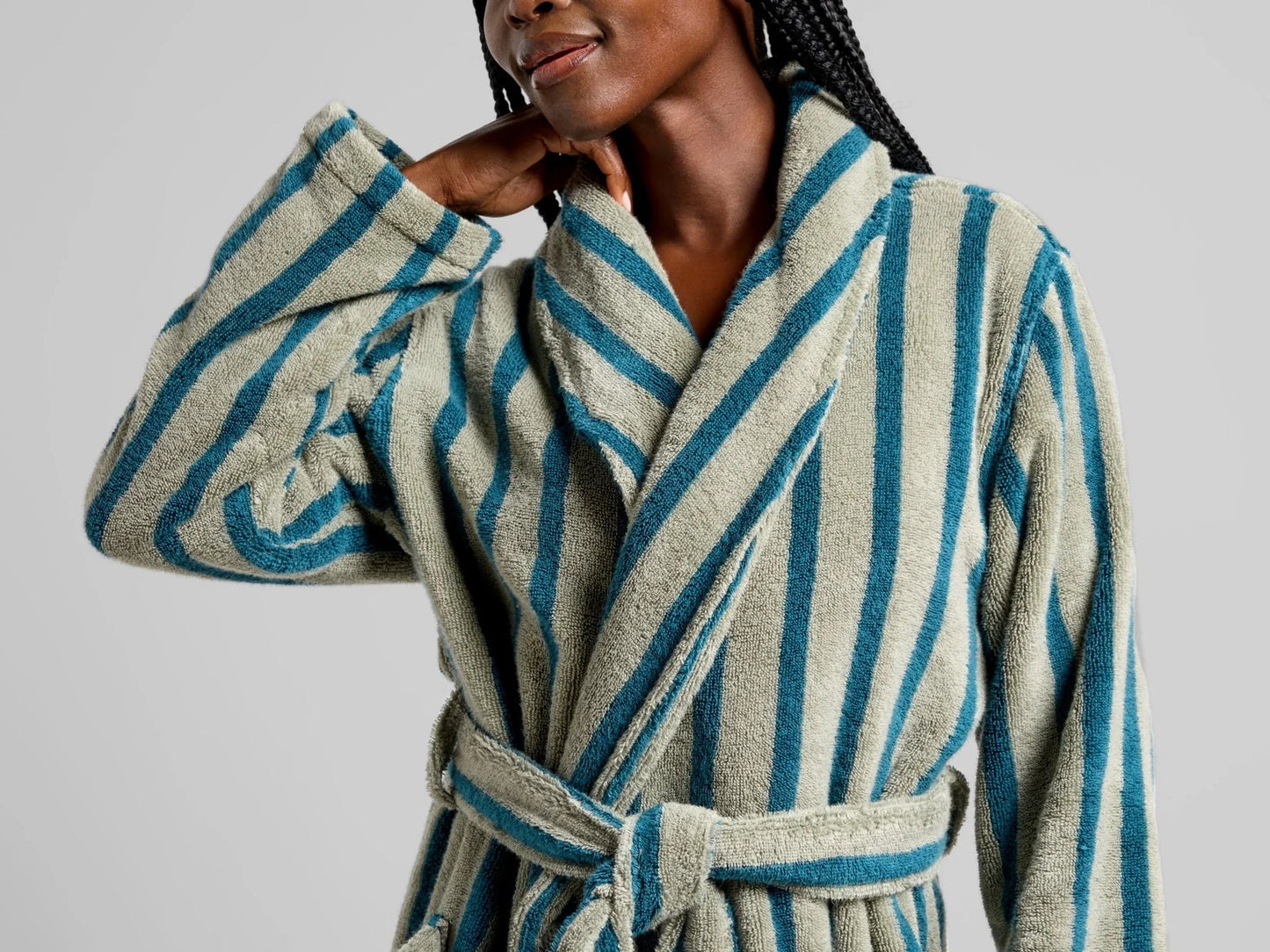 Moss & Peacock Terry Stripe Robe