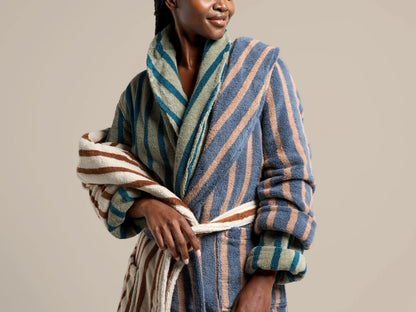 Dusk & Adobe Terry Stripe Robe