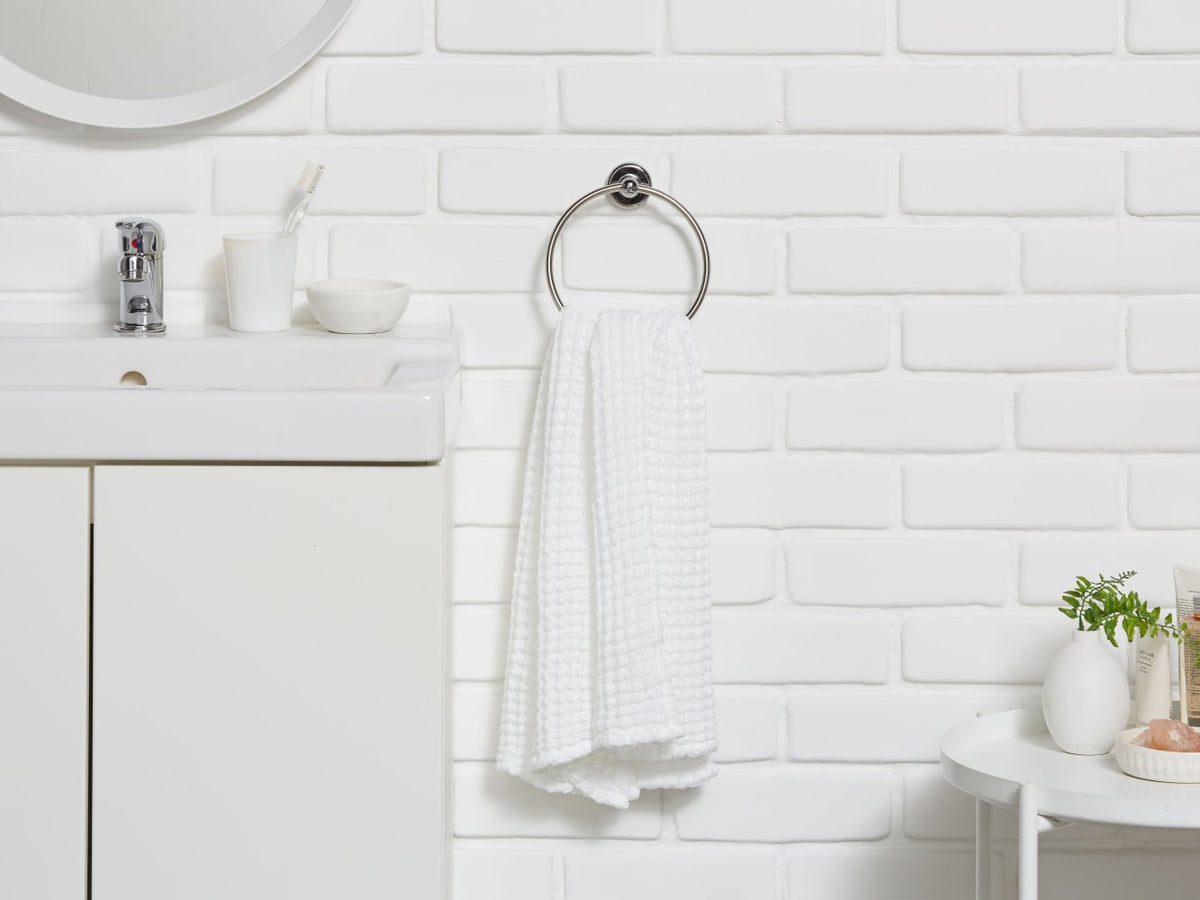 4+4 White Waffle Bath Bundle