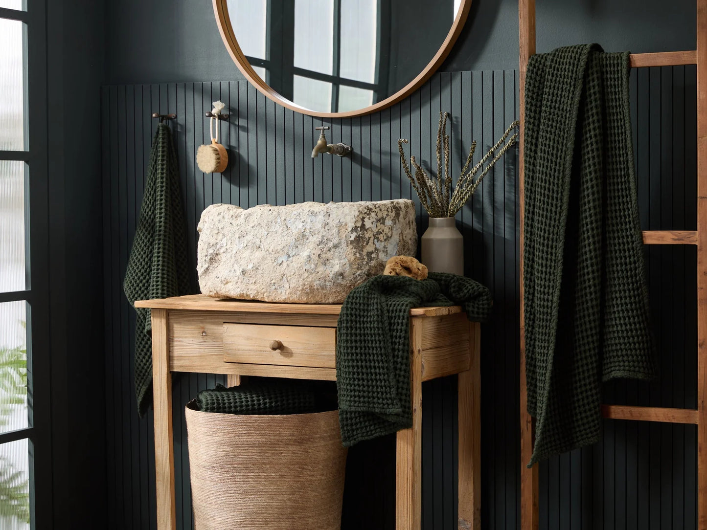 4+4 Evergreen Waffle Bath Bundle