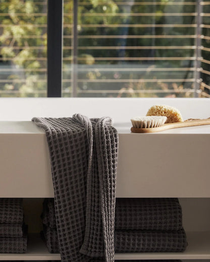 Charcoal Waffle Towels