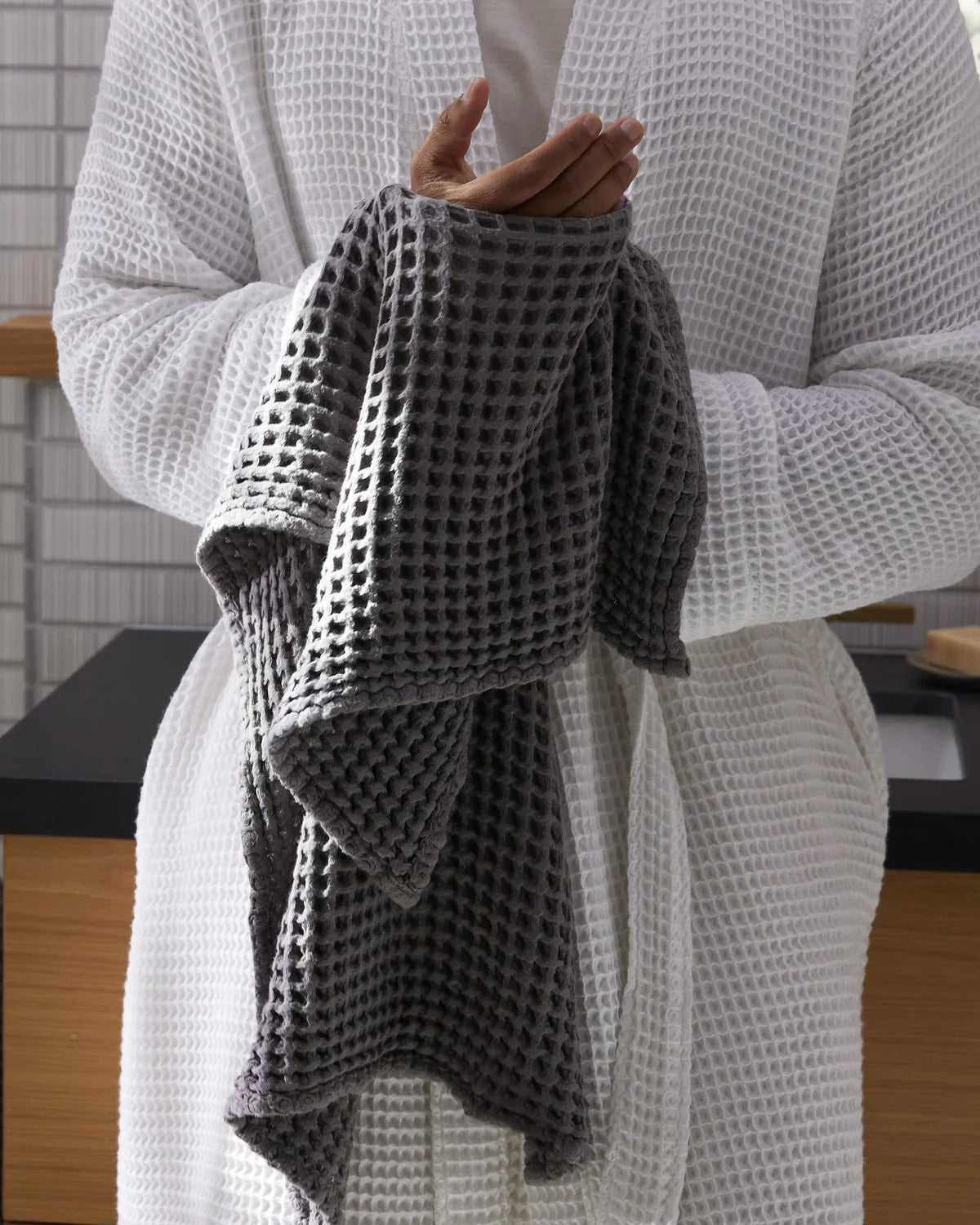 Charcoal Waffle Towels