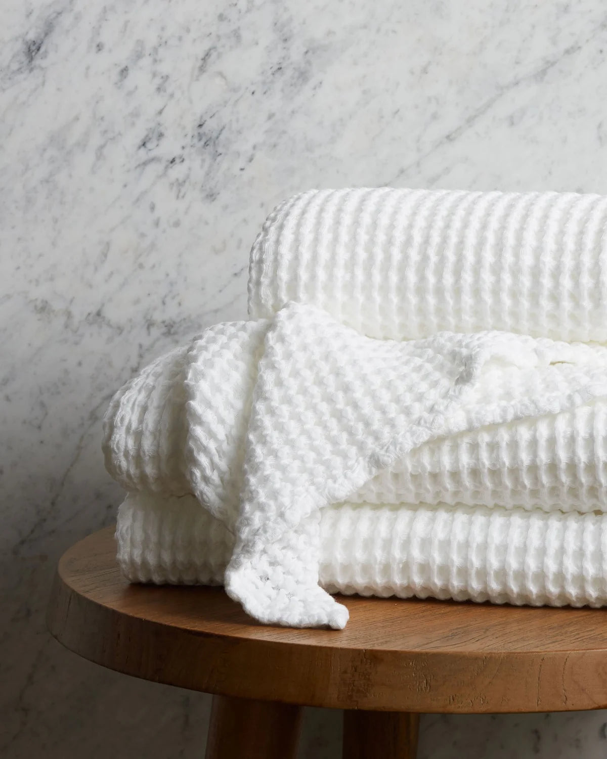 White Waffle Towels