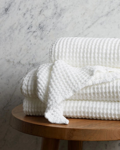 White Waffle Towels