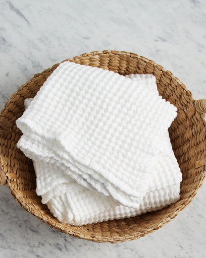 White Waffle Towels