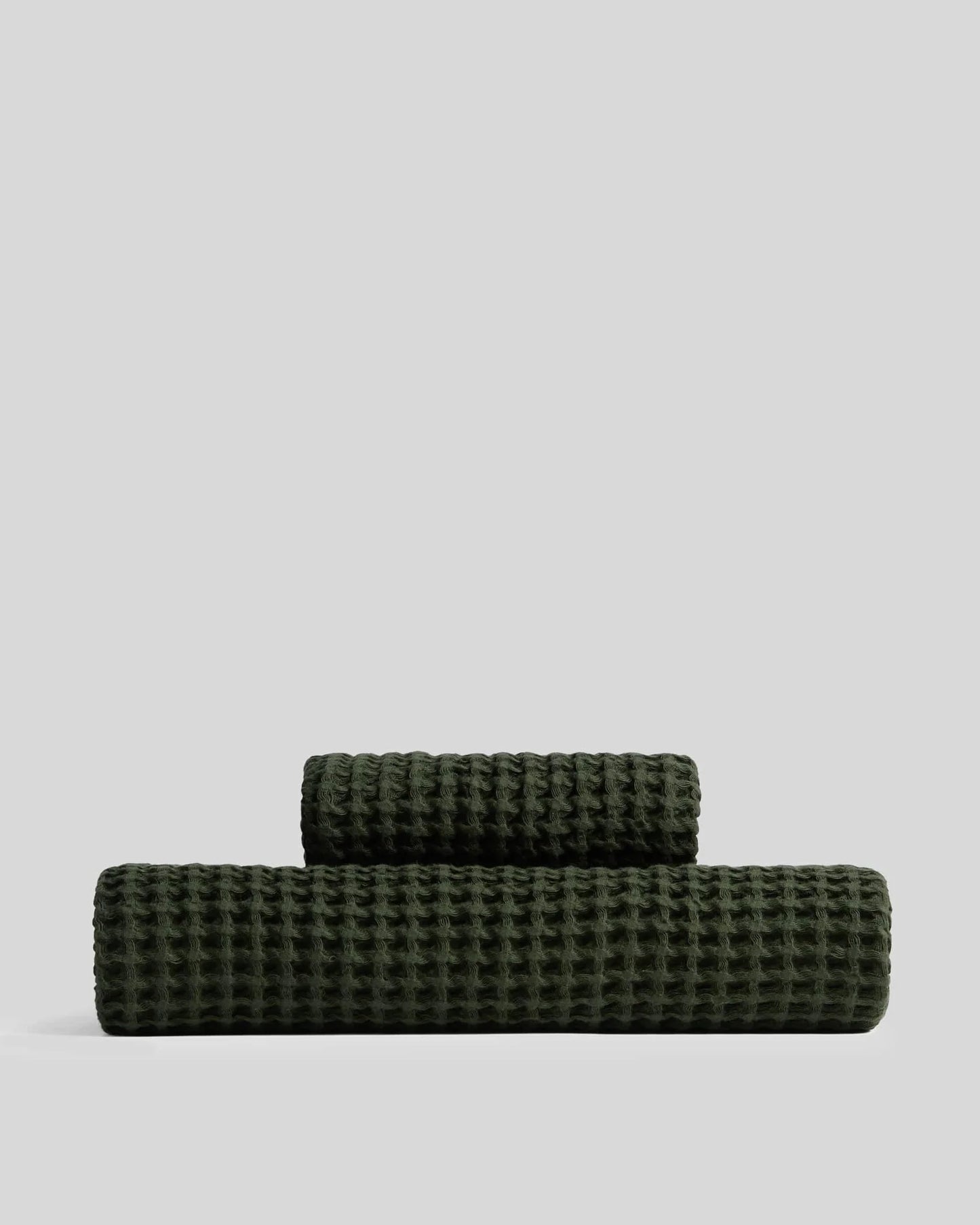 Evergreen Waffle Towels